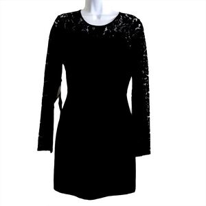 DORA LANDA Sequins & Lace Little Black Dre…